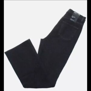 New J Brand 1219 Runway High Rise Boot Jeans Wide Leg Black Dark Gray Bootcut 32